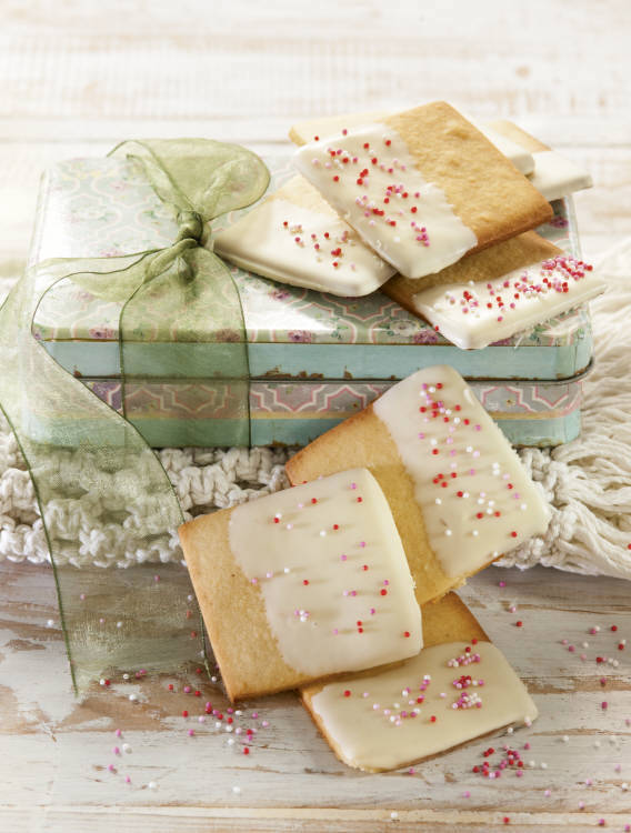 Galletas de Navidad: galletas con chocolate blanco.