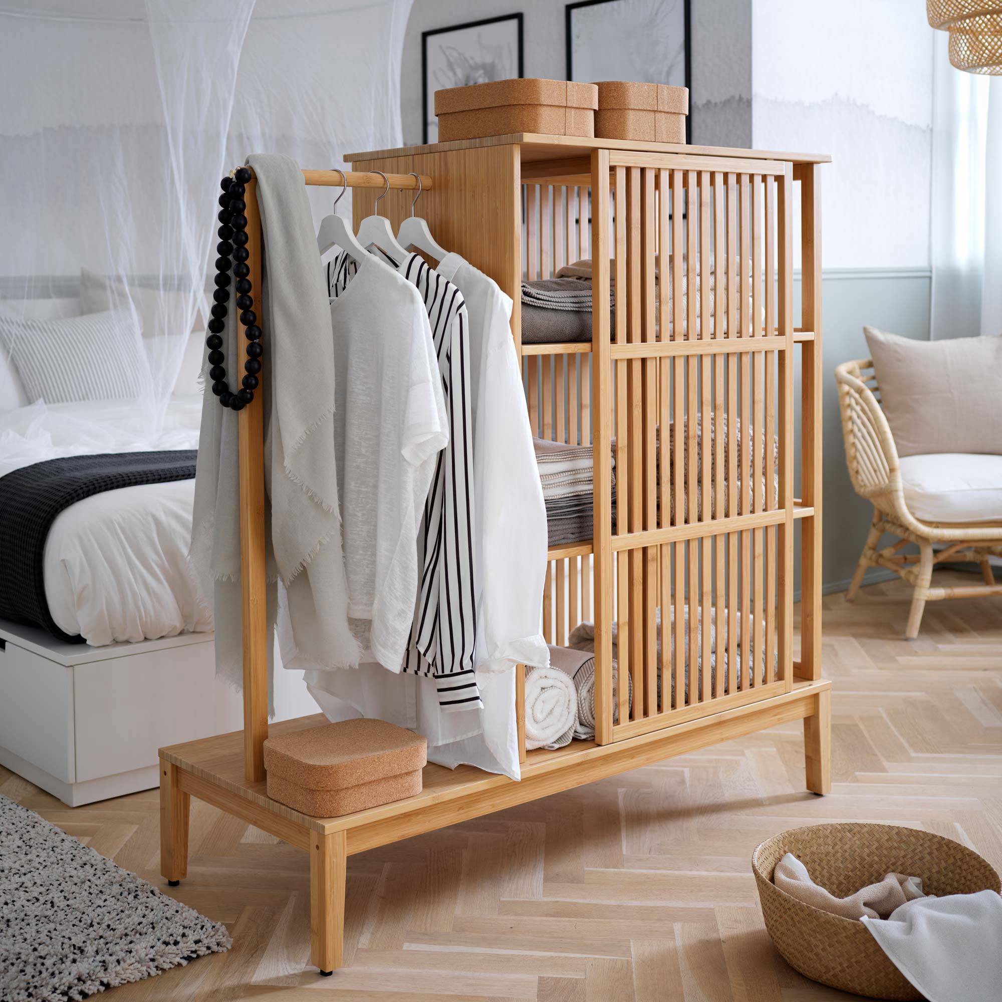 Armario de bambú de IKEA.