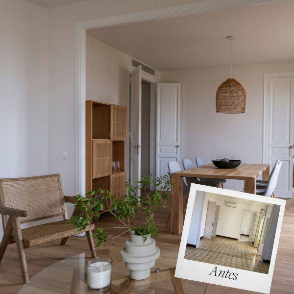 Antes y después: de vivienda desaprovechada de 116 m² en Barcelona a piso acogedor y luminoso que invita al relax