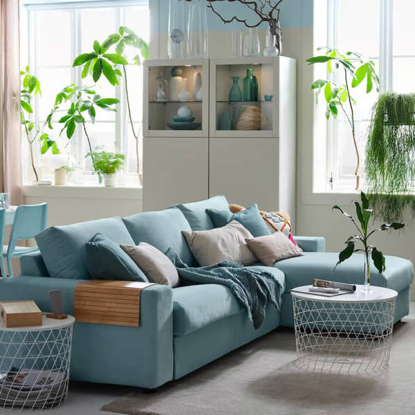 Sofá con chaise longue de IKEA: un montón de posibilidades para tu salón