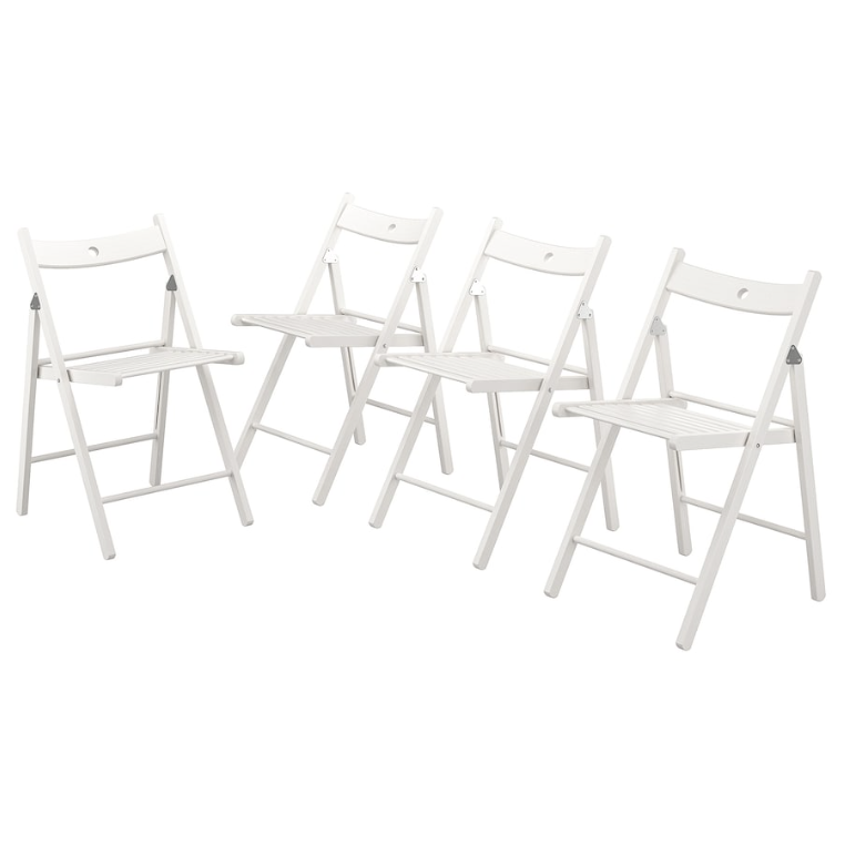 4 sillas plegables blancas TERJE