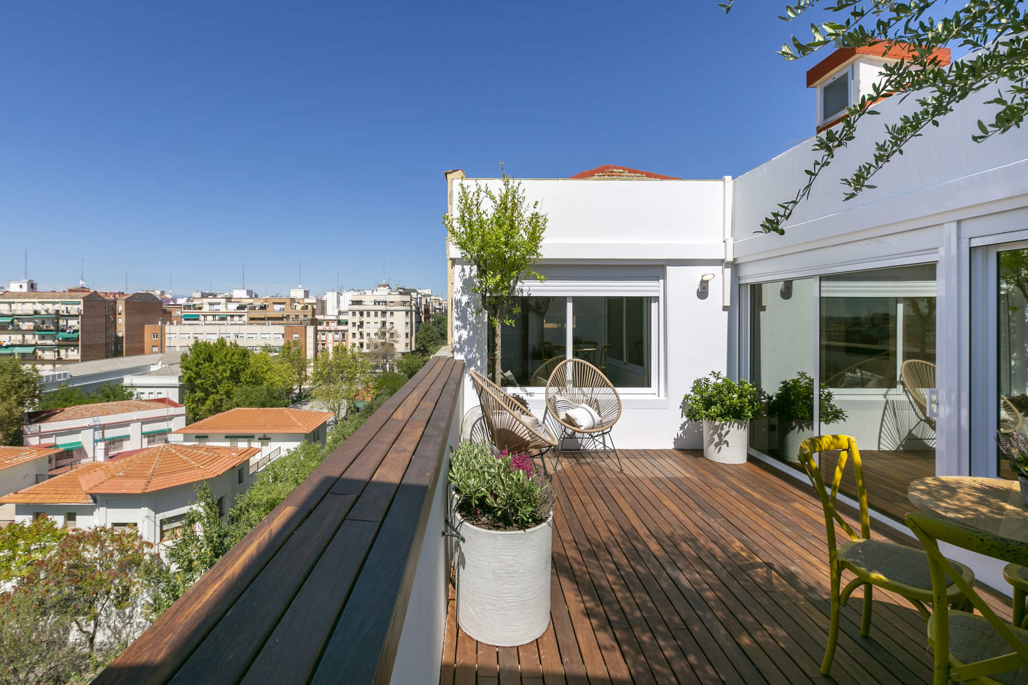 Una terraza muy especial con vistas a Madrid.