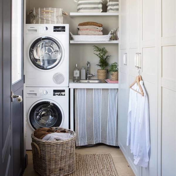 4 ideas ingeniosas para colocar la lavadora en pisos pequeños y no te robe espacio