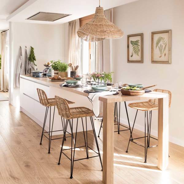 10 ideas FÁCILES de copiar de las cocinas más vistas de El Mueble: mini barra, puerta corredera, estantería DIY... ¡hay de todo!