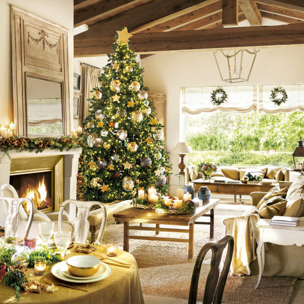 ¡Feliz Navidad! Enamórate de estos 8 salones navideños muy El Mueble decorados con elegancia